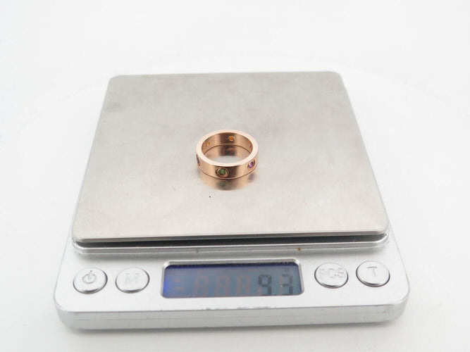 Bague 55 bague CARTIER love t55 en or 18k pierres saphir grenat amethyste 58 Facettes 271117