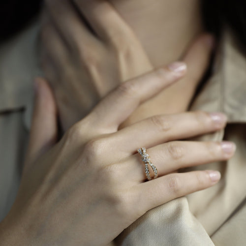 Bague 53 Bague Chaumet Liens Seduction en or rose 18 Cts et diamants - Taille 53 - Boite d'origine 58 Facettes FB10016