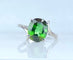 Bague 49 Bague en or blanc et tourmaline verte 58 Facettes AB614
