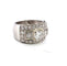 Bague 54 Superbe bague Art déco en or blanc 18 carats avec un gros diamant central et des diamants environnants 58 Facettes