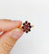 Bague 54.5 Bague marguerite vintage or rose et grenats 58 Facettes A05833