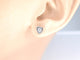 Boucles d'oreilles Boucles d'oreilles en or blanc avec un diamant taille brillant en forme de cœur 58 Facettes 2096
