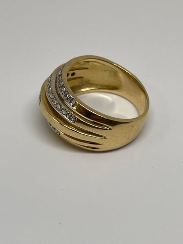 Bague Bague or jaune et diamants 58 Facettes