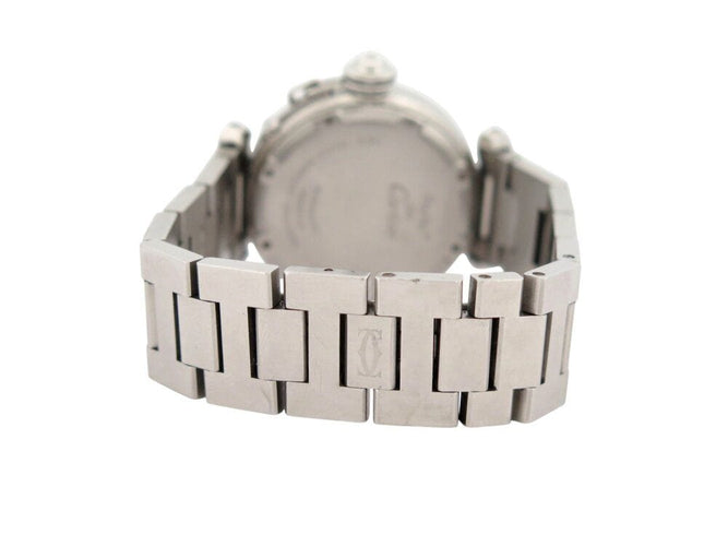 Montre montre CARTIER pasha c 2475 35mm acier automatique   lady 58 Facettes 269255