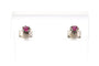 Boucles d'oreilles Boucles d'oreilles Contemporaines en or blanc serties de saphirs roses 58 Facettes B376