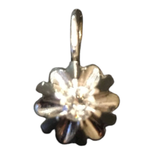 Pendentif Pendentif 1950 Or Gris centré d’un Diamant de 0,08ct 58 Facettes