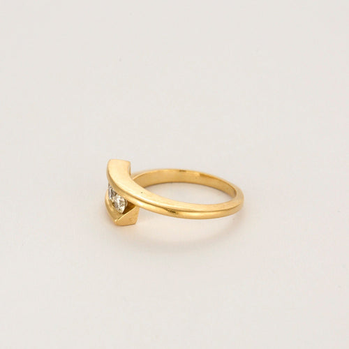 Bague 56.5 Bague d'union en or jaune et diamants 58 Facettes LP1348/11