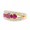 Bague 53 Bague Bandeau Or jaune, Or blanc Rubis, Diamant 58 Facettes 2682321CD