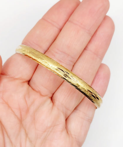 Bracelet Bracelet jonc vintage or jaune finement ciselé 58 Facettes A06349