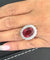 Bague 56 Bague en or blanc avec tourmaline naturelle et diamants 58 Facettes