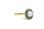 Bague 56 Bague Années 70 en or jaune 18 carats sertie d'une perle et de turquoises 58 Facettes 22091