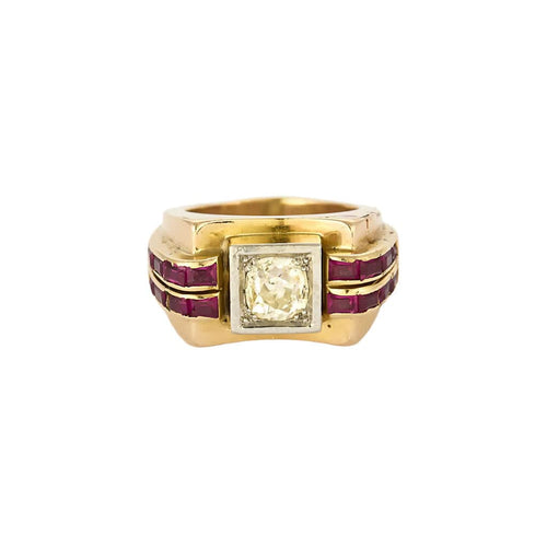 Bague 52.5 Bague en Or jaune & blanc 18k Diamant 58 Facettes CAS01452