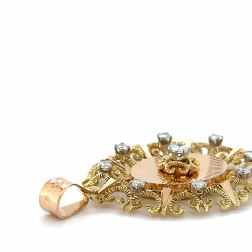 Pendentif Pendentif Deux Ors Et Diamants 58 Facettes RÉF 7088/13