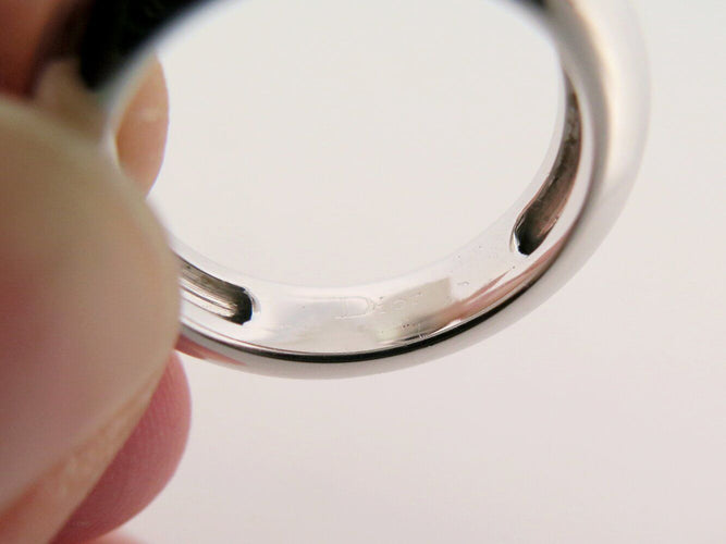 anel dior muguet tribal com pérola t53 em ouro branco 18k 12,6gr 