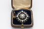 Broche Brooch antique en or jaune et argent avec diamants anciens, fin XIXe siècle 58 Facettes 10359