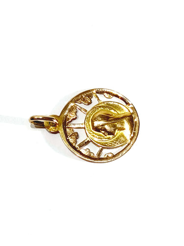 Pendentif Médaille de la Vierge or rose 58 Facettes