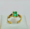 Bague Bague en or avec taille émeraude naturelle 58 Facettes 50292