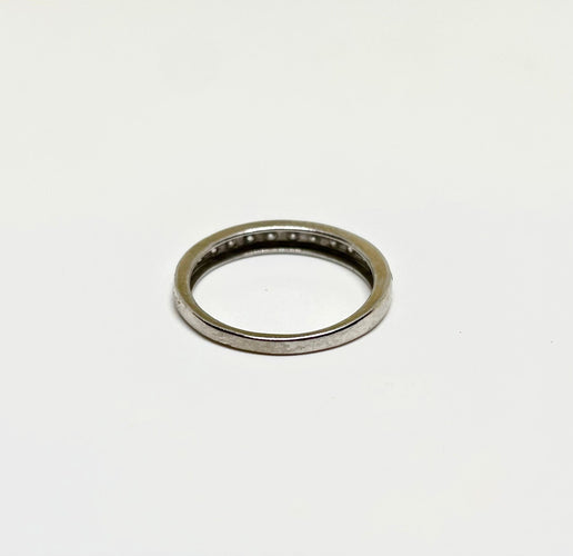 Bague 51 Bague or gris semi sertie de diamants 58 Facettes