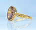 Bague 52 Bague en or jaune 18 carats ornée d’une croix en perles fines 58 Facettes AB561