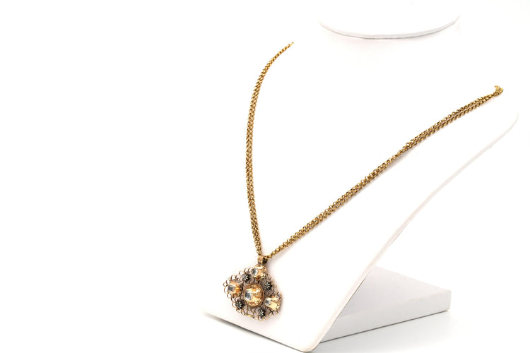 Collier Collier Napoléon III en or jaune 18 carats et diamants "taille" rose 58 Facettes B485