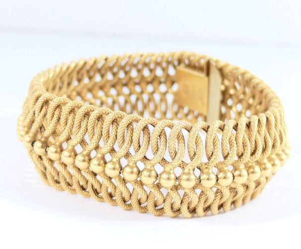 Bracelet UNO A ERRE – Bracelet Ruban en Or Jaune 18K 58 Facettes