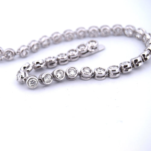 Bracelet Bracelet « TENNIS » - Or blanc 18 carats 58 Facettes