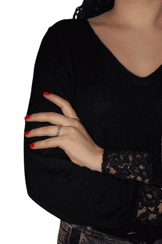 Полу-пръстен Сватбена халка бяло злато диамант 