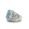 Bague 55 Bague or blanc topaze et diamants 58 Facettes 1.0000076/2