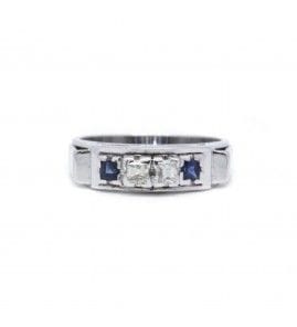 Bague 54 Bague - Or, Saphirs Diamants 58 Facettes 220009R