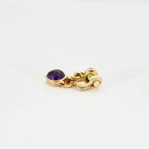Boucles d'oreilles BULGARI – Pendants d’oreilles Péridots Améthystes 58 Facettes