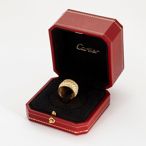 Bague 50 CARTIER - NIGERIA - Bague or jaune pavée de diamants 58 Facettes