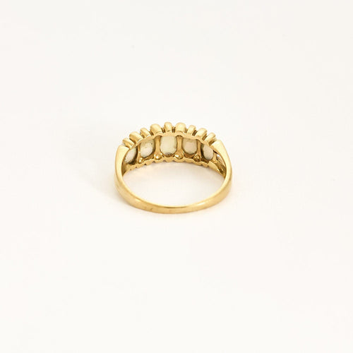 Bague 51 Bague jarretière en or jaune et opales 58 Facettes CLA04293