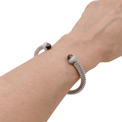 Bracelet Bracelet David Yurman, "Cable Classic", argent, diamants, hématites. 58 Facettes 34590