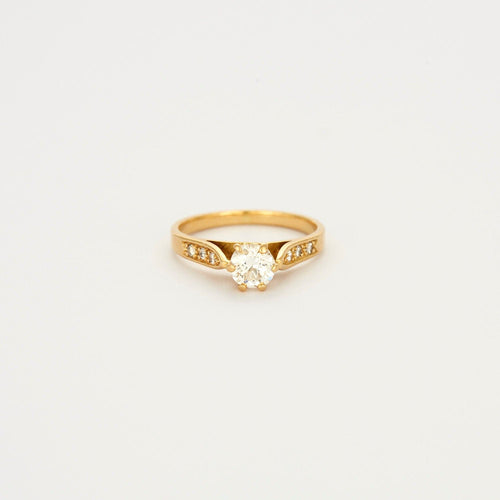 Bague 50 Bague solitaire or jaune diamant 58 Facettes LP373/13