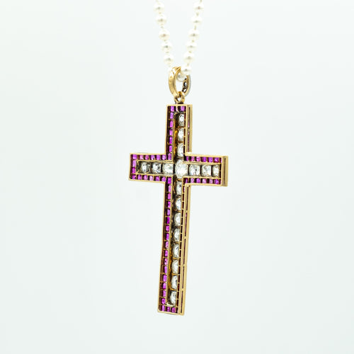 Ruby Diamond Cross