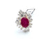 Bague 58 Magnifique bague en or blanc ornée d'un rubis de Birmanie et de diamants 58 Facettes