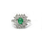Bague 62 Bague - Or blanc, diamants et émeraude 58 Facettes 250176R