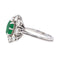 Bague 55 Bague  Pompadour   Or blanc, Platine Emeraude, Diamant 58 Facettes 4183602CN