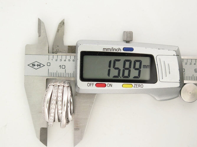 Bague 48 bague DE GRISOGONO allegra en or blanc 18k 32gr t48 68 diamants 2ct 58 Facettes 271440