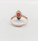 Bague 56 Ancienne bague marquise or rose, pierre rouge et diamant taille rose (1900) 58 Facettes A05951