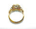 Bague 57 Bague en or jaune avec aigue-marine naturelle et diamants 58 Facettes 50381