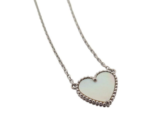 Collier collier VAN CLEEF & ARPELS chanceux alhambra coeur nacre ou 18k 58 Facettes 268918