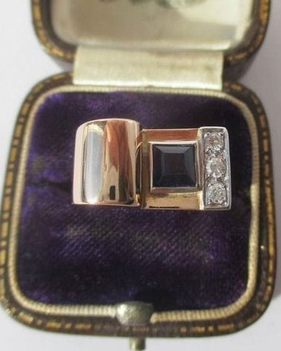 Bague 50 Importante bague Tank Art Déco 1940 58 Facettes