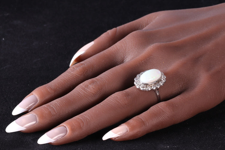 Bague 60 Élégance classique : l'attrait intemporel d'une bague opale vintage des années 1950 58 Facettes 17226-0017