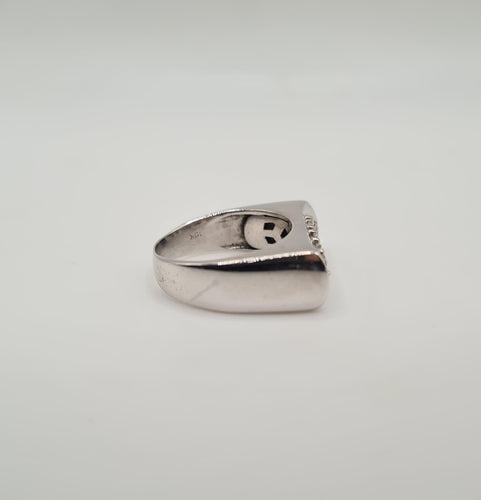 Bague 52.5 Bague or blanc diamants 58 Facettes