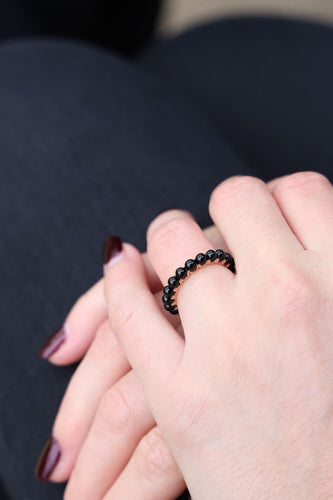 Bague 53 Ginette NY Bague Alliance Maria Or rose Onyx 58 Facettes 2246420CN