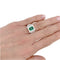 Bague 53 Bague, or blanc, platine, émeraude, diamants. 58 Facettes 32224