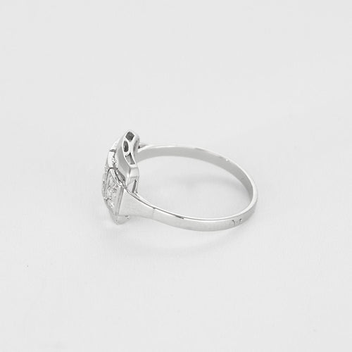 Bague 49.5 Bague Art Déco diamants or gris et platine 58 Facettes LMB-303