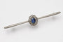 Old brooch yellow gold, sapphire and 0.50ct old cut diamonds, 1st half of the 20th century 58 Facettes 10607