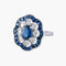 Bague 51 Bague Fleur Saphirs Diamants 58 Facettes AB 214
